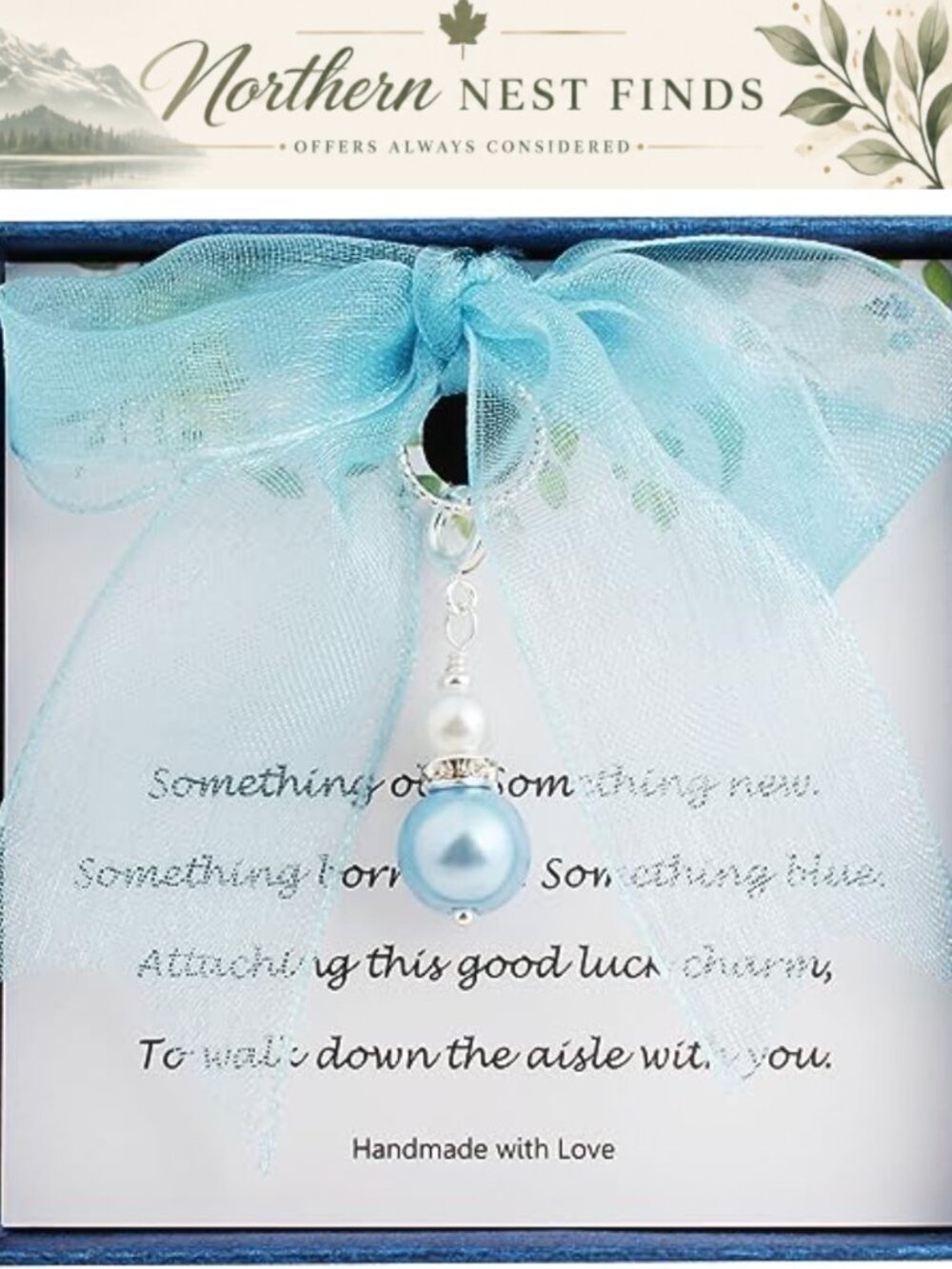 Silver Plated Angel Wing Bridal Charm Something Blue Bouquet Garter Accessory